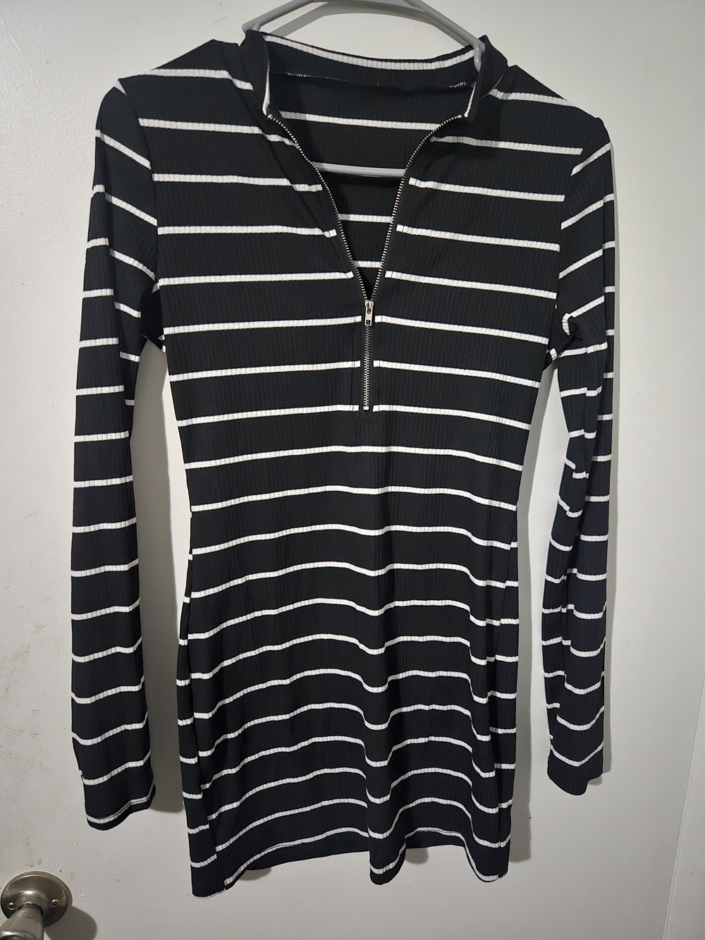 Striped Black and White Dress